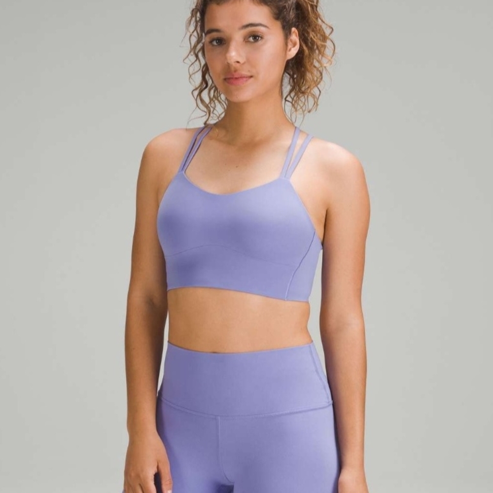 Lululemon DARK LAVENDER Like A Cloud Long Line Bra Size 8 B/C Cups